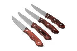 Amefa Hercule XXL 4917 Set De 4 Couteaux à Steak En Bois De Pakka Rouge