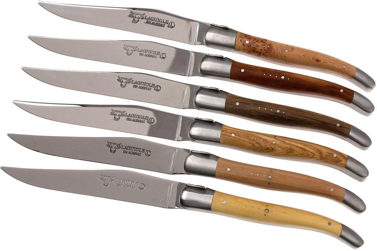 Laguiole En Aubrac Set De Couteaux à Steak (6 Pièces) Bois Français 1 Laguiole En Aubrac Set De Couteaux à Steak (6 Pièces) Bois Français