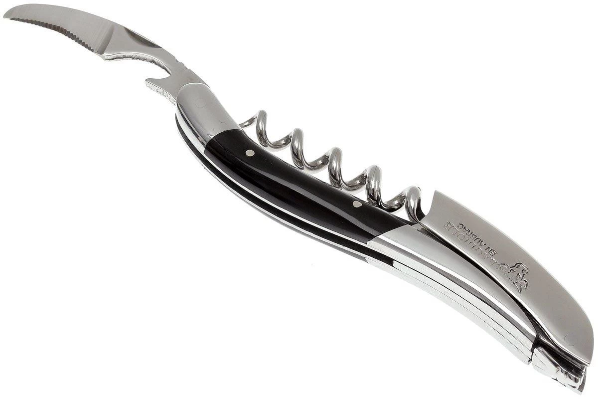 Laguiole En Aubrac Couteau Sommelier Manche En Corne De Buffle Noire 3 Laguiole En Aubrac Couteau Sommelier Manche En Corne De Buffle Noire – Image 3
