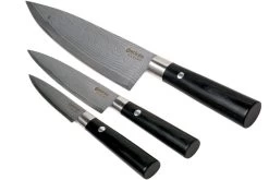 Böker Damast Black Ensemble De Trois Couteaux, 130420SET -Couteaux De Cuisine BO130420SET 03 boker bo130420set 03