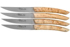 Claude Dozorme Le Thiers Coffret De Couteaux à Steak, 4 Pièces, Bouleau Noir