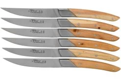 Claude Dozorme Le Thiers Art Deco Coffret De Couteaux à Steak, 6 Pièces, Genévrier
