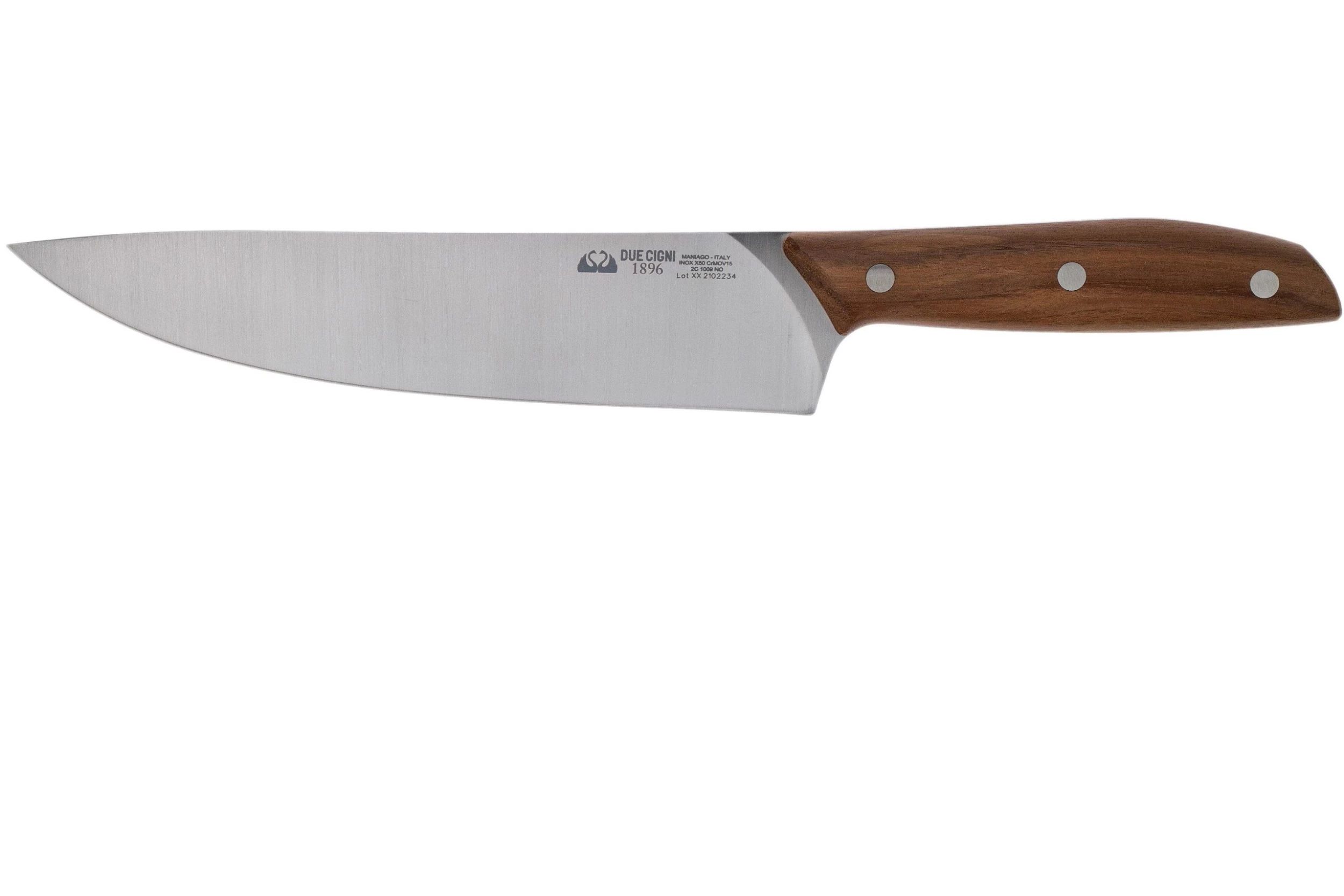 Due Cigni 1896, 2C1009NO Couteau De Chef 20 Cm, Bois De Noyer 1 Due Cigni 1896, 2C1009NO Couteau De Chef 20 Cm, Bois De Noyer