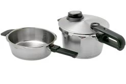Fissler Vitavit Premium 622-412-11-070, Set Autocuiseur 3 Pièces Avec Panier Vapeur, 4,5 L