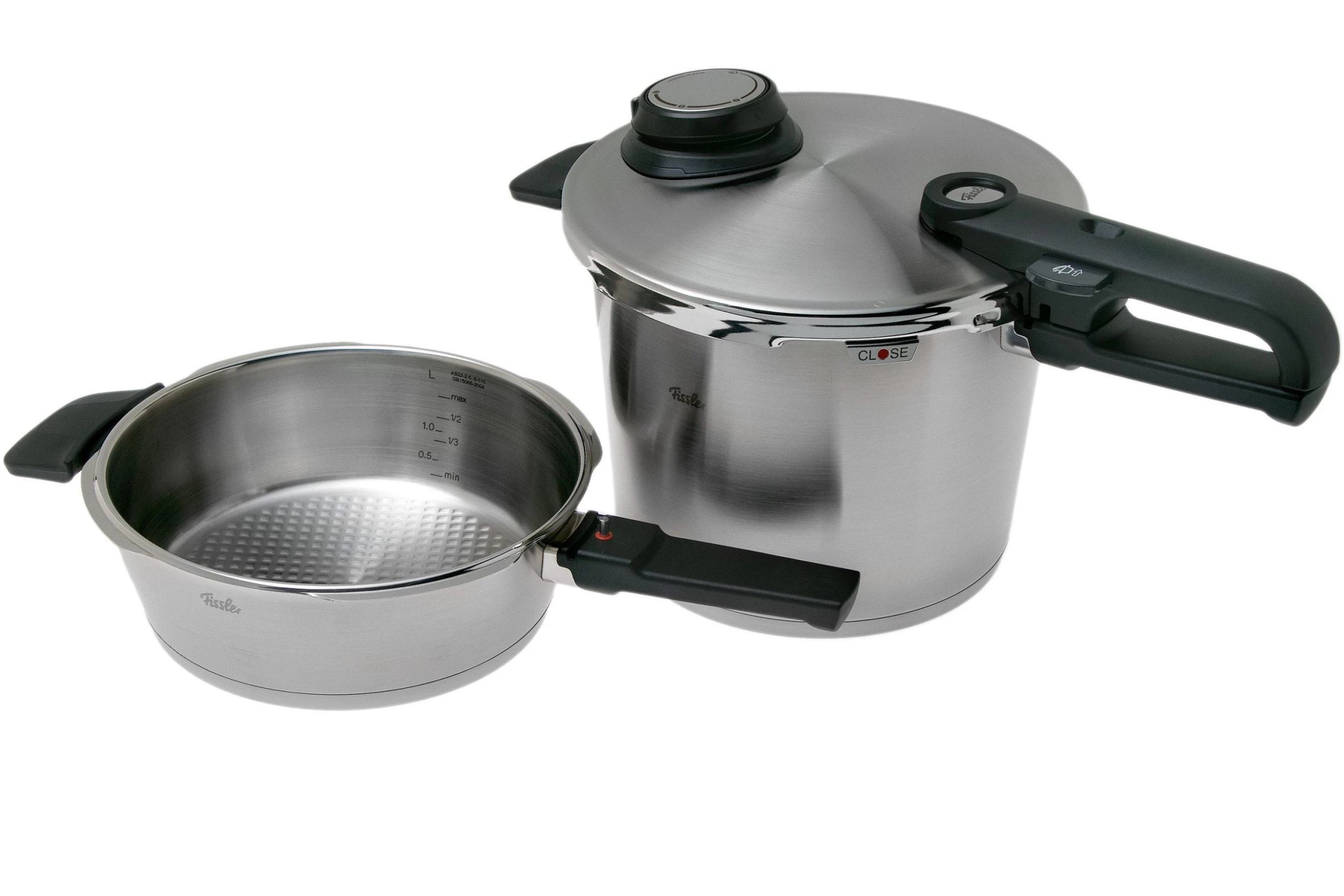Fissler Vitavit Premium 622-412-12-070, Set Autocuiseur 3 Pièces Avec Panier Vapeur 1 Fissler Vitavit Premium 622-412-12-070, Set Autocuiseur 3 Pièces Avec Panier Vapeur