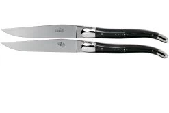Forge De Laguiole T22MINBF Horn Polished Couteaux à Steak Set De 2 Pièces