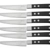 Maserin TEGI 2500TG01-N Set De 6 Couteaux à Steak Avec Sac Enroulable, Noir