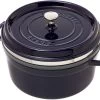 Staub Cocotte 26cm, 5,2L, Bleue Avec Panier Vapeur