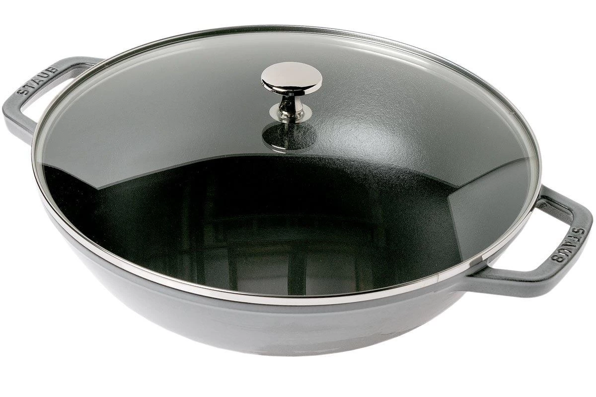 Poêle Wok Staub, 30 Cm, 4,4 L Gris 1 Poêle Wok Staub, 30 Cm, 4,4 L Gris