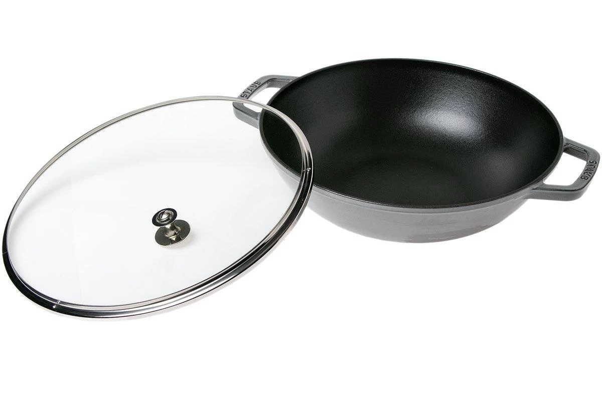 Poêle Wok Staub, 30 Cm, 4,4 L Gris 2 Poêle Wok Staub, 30 Cm, 4,4 L Gris – Image 2