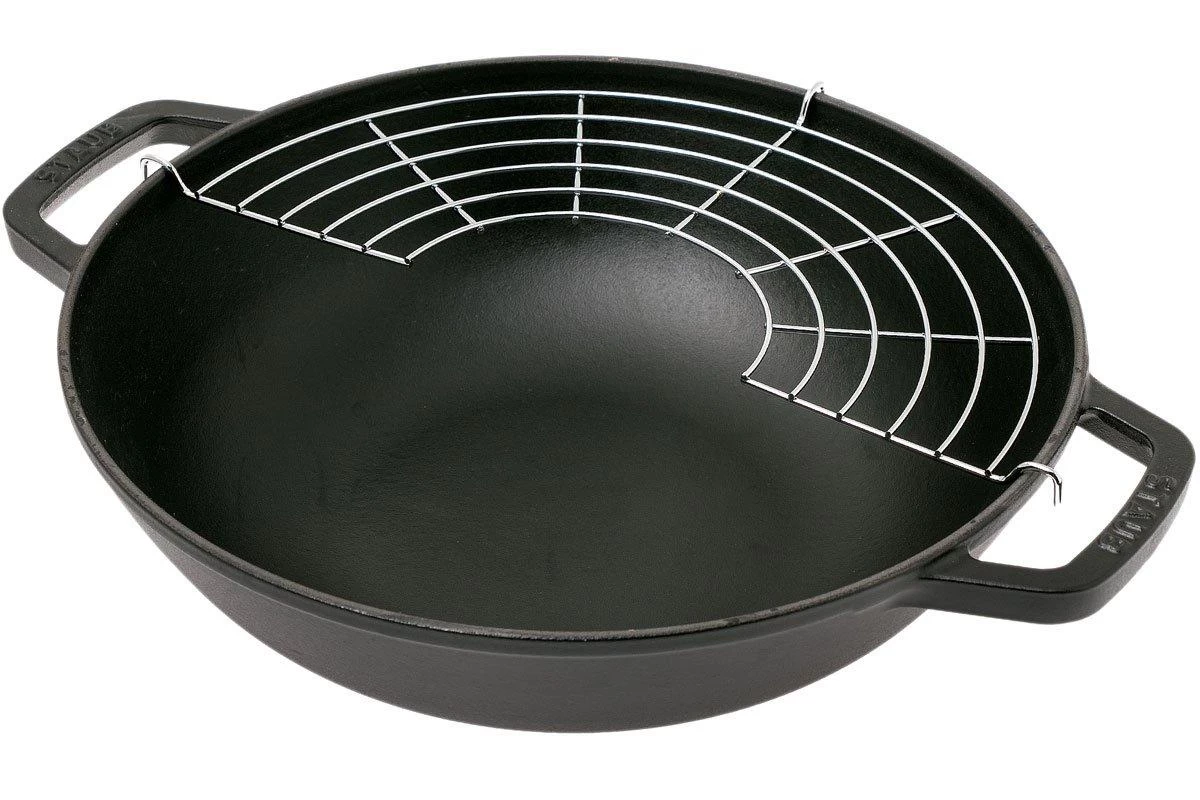 Poêle Wok Staub, 30 Cm, 4,4 L Noir 2 Poêle Wok Staub, 30 Cm, 4,4 L Noir – Image 2