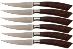 Saladini Ensemble 6 Pièces Couteaux à Steak 23 Cm, Wenge