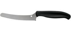 Spyderco Z-Cut K13SBK Couteau Universel 11 Cm, Noir, Dentelé
