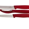 Victorinox SwissClassic Couteaux à Légumes Rouge, Ensemble De 3, 6.7111.31