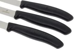 Victorinox SwissClassic Couteaux à Légumes Noir, Set De 3, 6.7113.3 -Couteaux De Cuisine VT6 7113 3 03 victorinox groentemesset vt6 7113 3 03