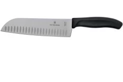Victorinox SwissClassic 6.8523.17G Santoku Avec Alvéoles 17 Cm, Noir