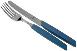 Victorinox Swiss Modern 6.9096.11W2.12, Ménagère 12 Pièces Avec Couteau à Tomate, Bleu