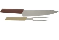 Victorinox Swiss Modern Couteau à Trancher Et Fourchette à Viande, Rouge Et Beige 5 Victorinox Swiss Modern Couteau à Trancher Et Fourchette à Viande, Rouge Et Beige -Couteaux De Cuisine VT6 9096 21G 02 victorinox
