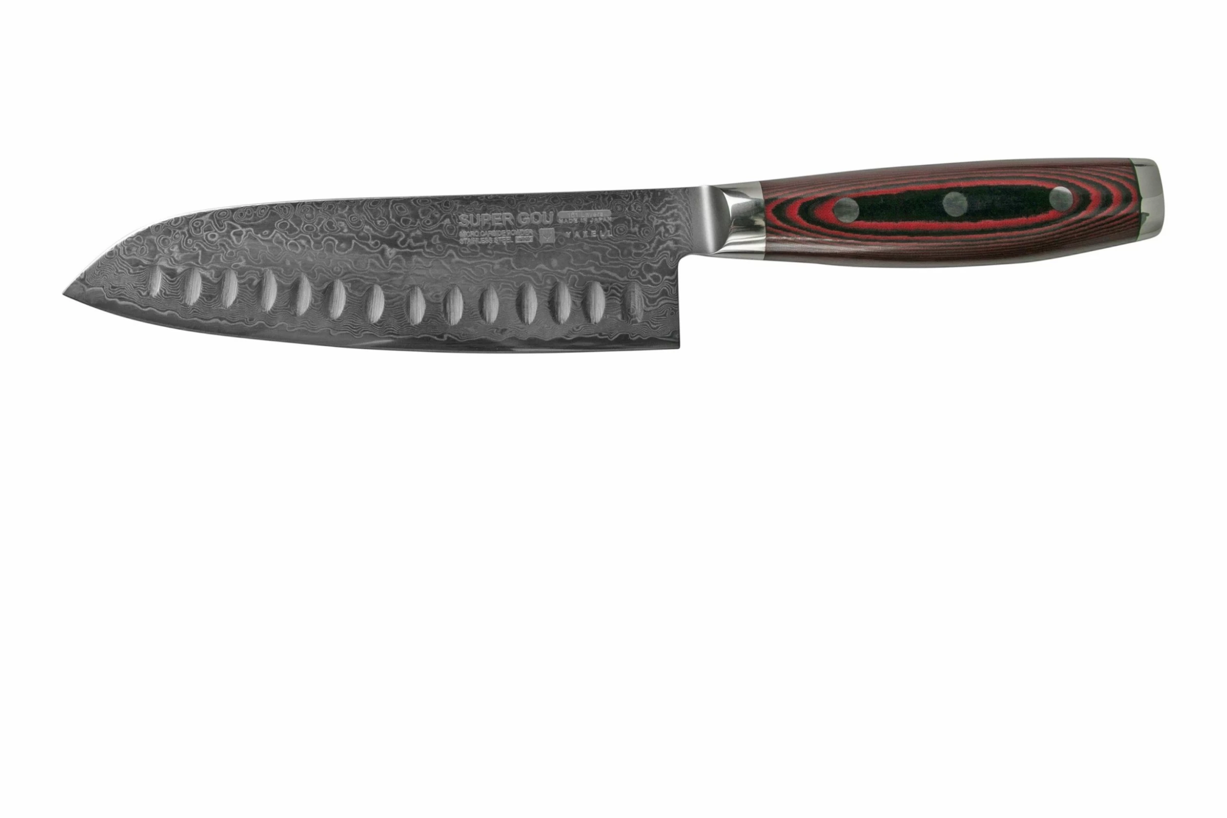 Yaxell Super Gou 37118 Santoku à Alvéoles, Acier Damassé 161 Couches, 16,5 Cm 1 Yaxell Super Gou 37118 Santoku à Alvéoles, Acier Damassé 161 Couches, 16,5 Cm